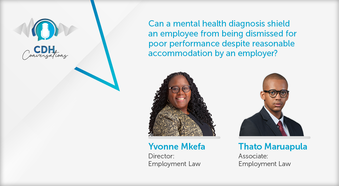 Can a mental health diagnosis shield an employee from being dismissed for poor performance despite reasonable accommodation by an employer?